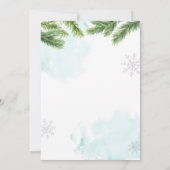 Baby shower Invite Winter Christmas Blue Boy Kaart (Achterkant)