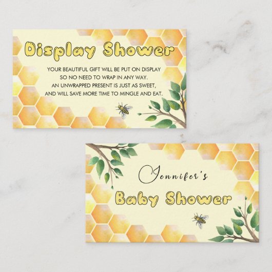 Baby shower invoegen kaart weergeven (Voorkant / Achterkant)