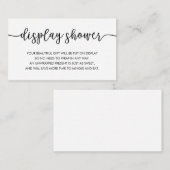 Baby shower-invoegkaart weergeven informatiekaartje (Voorkant / Achterkant)