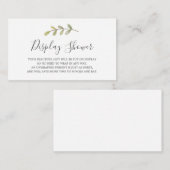 Baby shower-invoegkaart weergeven informatiekaartje (Voorkant / Achterkant)