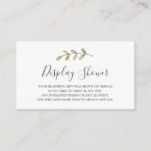 Baby shower-invoegkaart weergeven informatiekaartje (Voorkant)