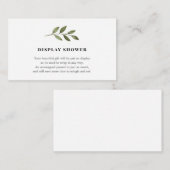 Baby shower-invoegkaart weergeven informatiekaartje (Voorkant / Achterkant)