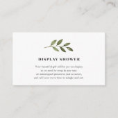 Baby shower-invoegkaart weergeven informatiekaartje (Voorkant)