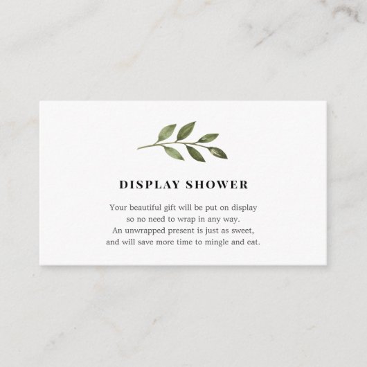 Baby shower-invoegkaart weergeven informatiekaartje (Voorkant)