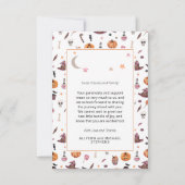 Baby shower Jack-O-Lantern Halloween Bedankkaart (Achterkant)