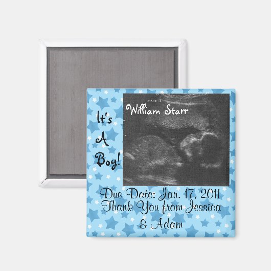 Baby shower Jessica en Adam Magneet (Voorkant / Achterkant)