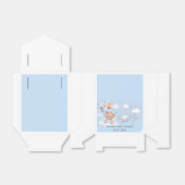 Baby shower jongen blauw licht teddybeer Favor Box Bedankdoosjes (Uitgevouwen)