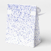 Baby shower jongen blauw witte ooievaars monogram bedankdoosjes (Achterkant)