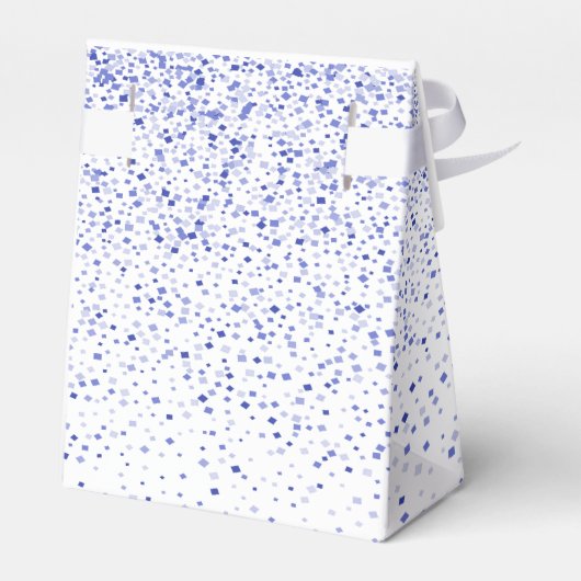 Baby shower jongen blauw witte ooievaars monogram bedankdoosjes (Achterkant)