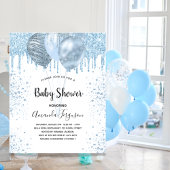 Baby shower jongen blauwe ballonnen