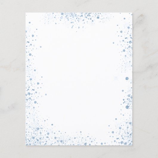 Baby shower jongen blauwe ballonnen flyer (Achterkant)