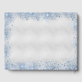 Baby shower jongen blauwe teddy beer glitter flora gastenboek (Achterkant)