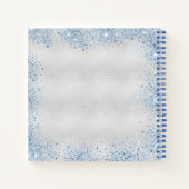 Baby shower jongen blauwe teddy bloem gastenboek notitieboek (Achterkant)