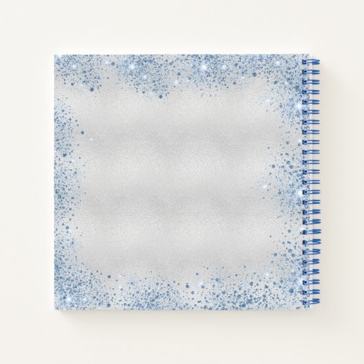 Baby shower jongen blauwe teddy bloem gastenboek notitieboek (Achterkant)