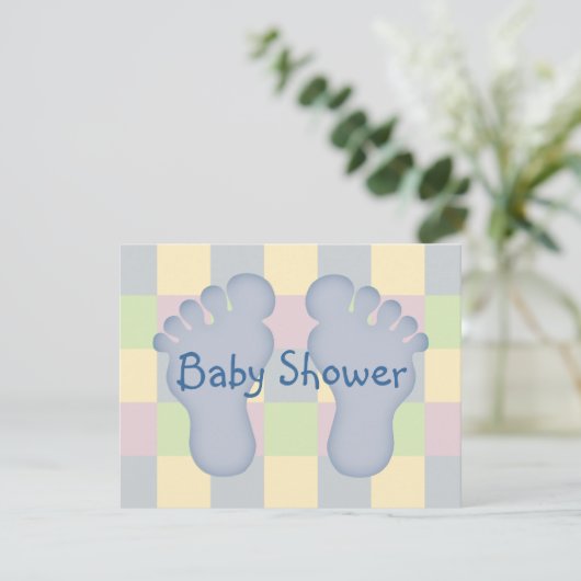 baby shower jongen kaart (Staand voorkant)