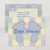 baby shower jongen kaart (Voorkant / Achterkant)