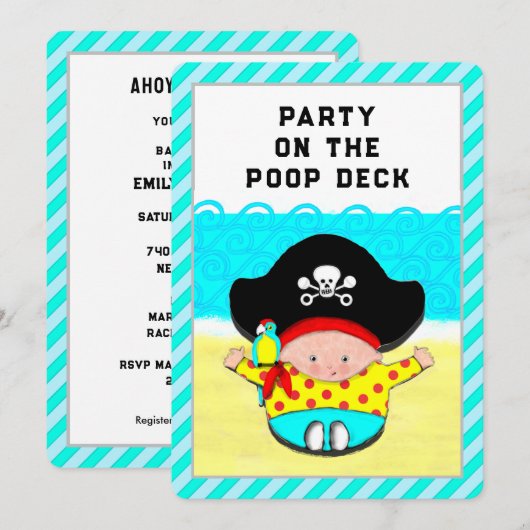 Baby Shower Jongen Kaart (Voorkant / Achterkant)