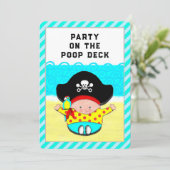 Baby Shower Jongen Kaart (Staand voorkant)
