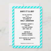 Baby Shower Jongen Kaart (Achterkant)