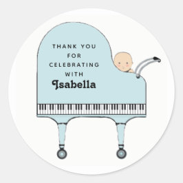 Baby Shower Jongen Klassieke Ronde Sticker