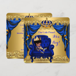 Baby Shower Jongen Kleine Prins Koninklijk Blauw G Kaart