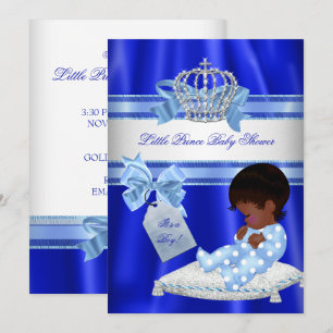 Baby Shower Jongen Koninklijk Blauwe Kleine Prins  Kaart
