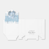 Baby shower jongen lichtblauwe witte ballonnen bedankdoosjes (Uitgevouwen)