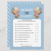 Baby Shower jongen Mama of Papa Heet Lucht Ballon Kaart (Voorkant / Achterkant)