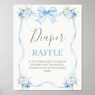 Baby shower Jongen met boog Poster