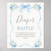 Baby Shower Jongen met strik Poster (Voorkant)