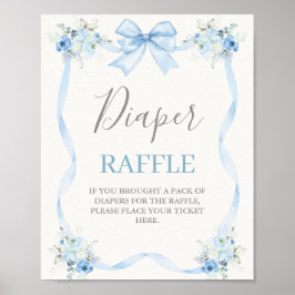 Baby Shower Jongen met strik Poster