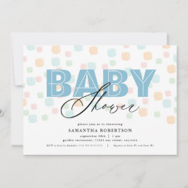 Baby Shower Jongen Modern Pastel Stippen