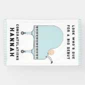 Baby shower Jongen Muziek Thema Spandoek (Horizontaal)