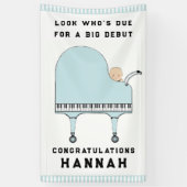 Baby shower Jongen Muziek Thema Spandoek (Verticaal)