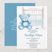 Baby Shower Jongen Olifant Uitnodiging (Voorkant / Achterkant)