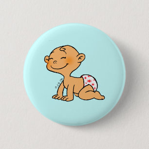 baby shower (jongen) ronde button 5,7 cm