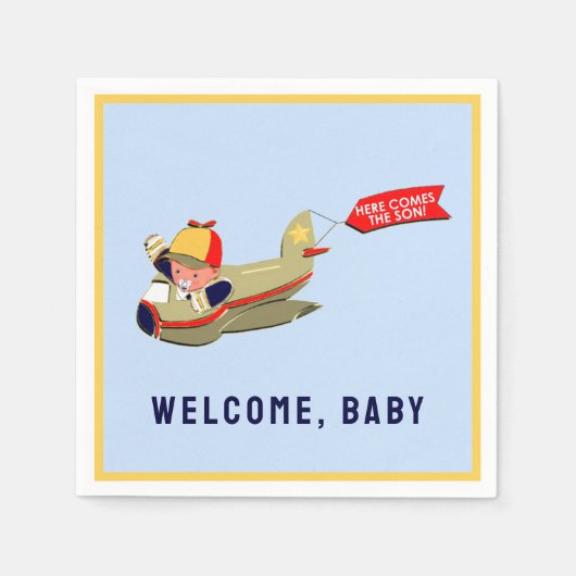 Baby Shower Jongen Servetten (Voorkant)