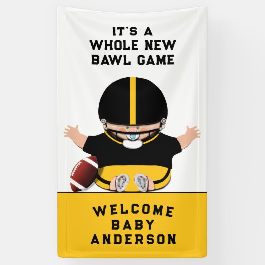 Baby Shower Jongen Spandoek (Verticaal)