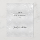 Baby shower jongen teddy beer Silver bedankt (Achterkant)