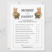 Baby Shower Jongen Teddy Mama Papa Landelijk Bloem Kaart (Voorkant)