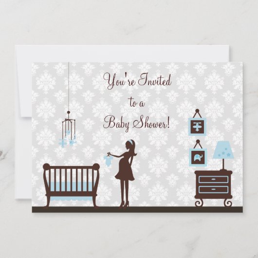 Baby shower: Jongen: Uitnodiging (Voorkant)