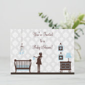 Baby shower: Jongen: Uitnodiging (Staand voorkant)