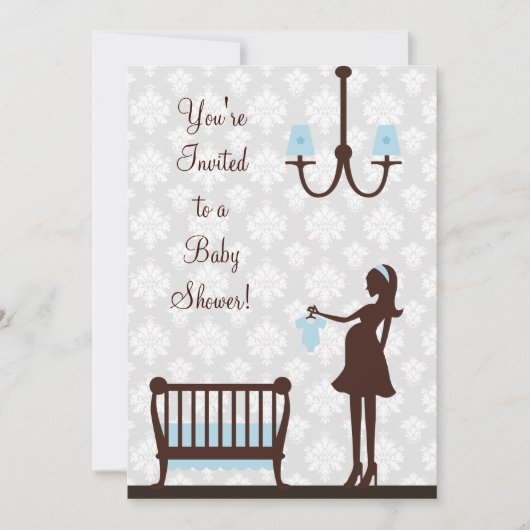 Baby shower: Jongen: Uitnodiging (Voorkant)