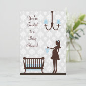 Baby shower: Jongen: Uitnodiging (Staand voorkant)