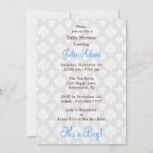 Baby shower: Jongen: Uitnodiging (Achterkant)