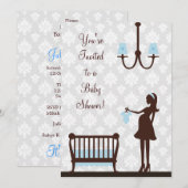 Baby shower: Jongen: Uitnodiging (Voorkant / Achterkant)