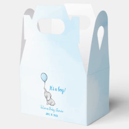 Baby shower jongen van de acute olifant bedankdoosjes