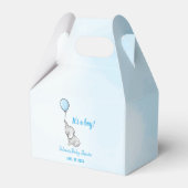 Baby shower jongen van de acute olifant bedankdoosjes (Voorkant Zijde)