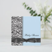 Baby Shower Jongen Zebra Kaart (Staand voorkant)