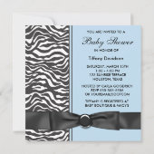 Baby Shower Jongen Zebra Kaart (Achterkant)